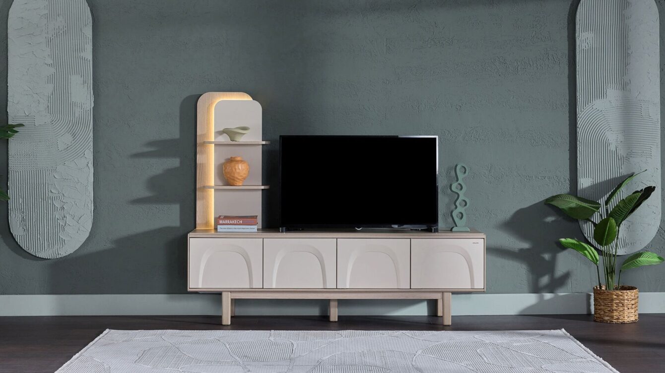 Claris ТВ Шкаф с декоративен гръб